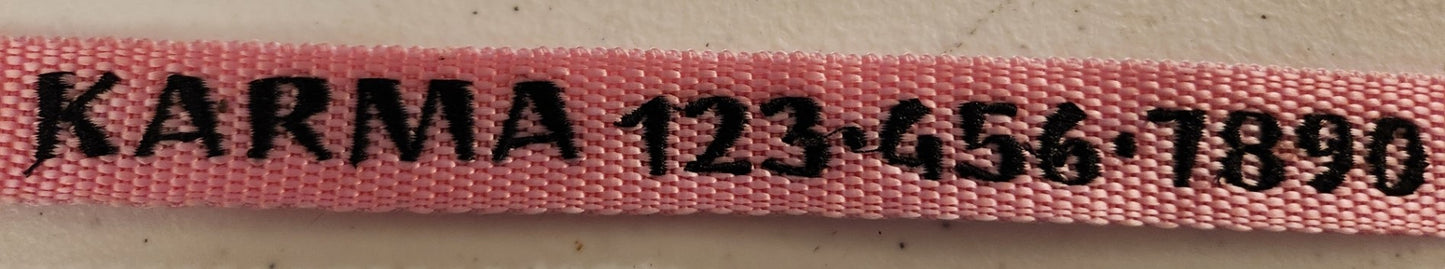 Custom Embroidered Large Dog Collar- Hot Pink/Black