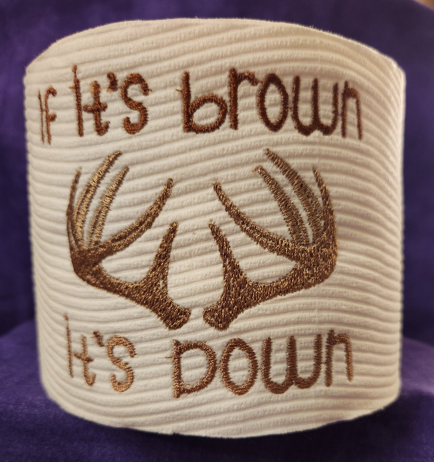 Deer antler embroidered toilet paper