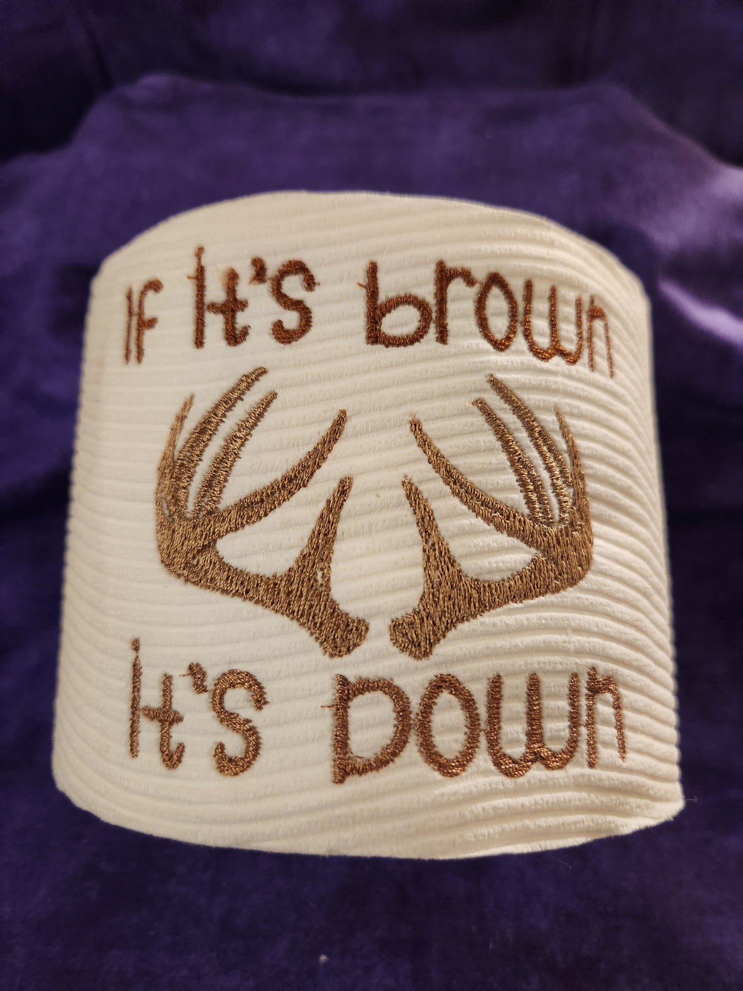 Deer antler embroidered toilet paper