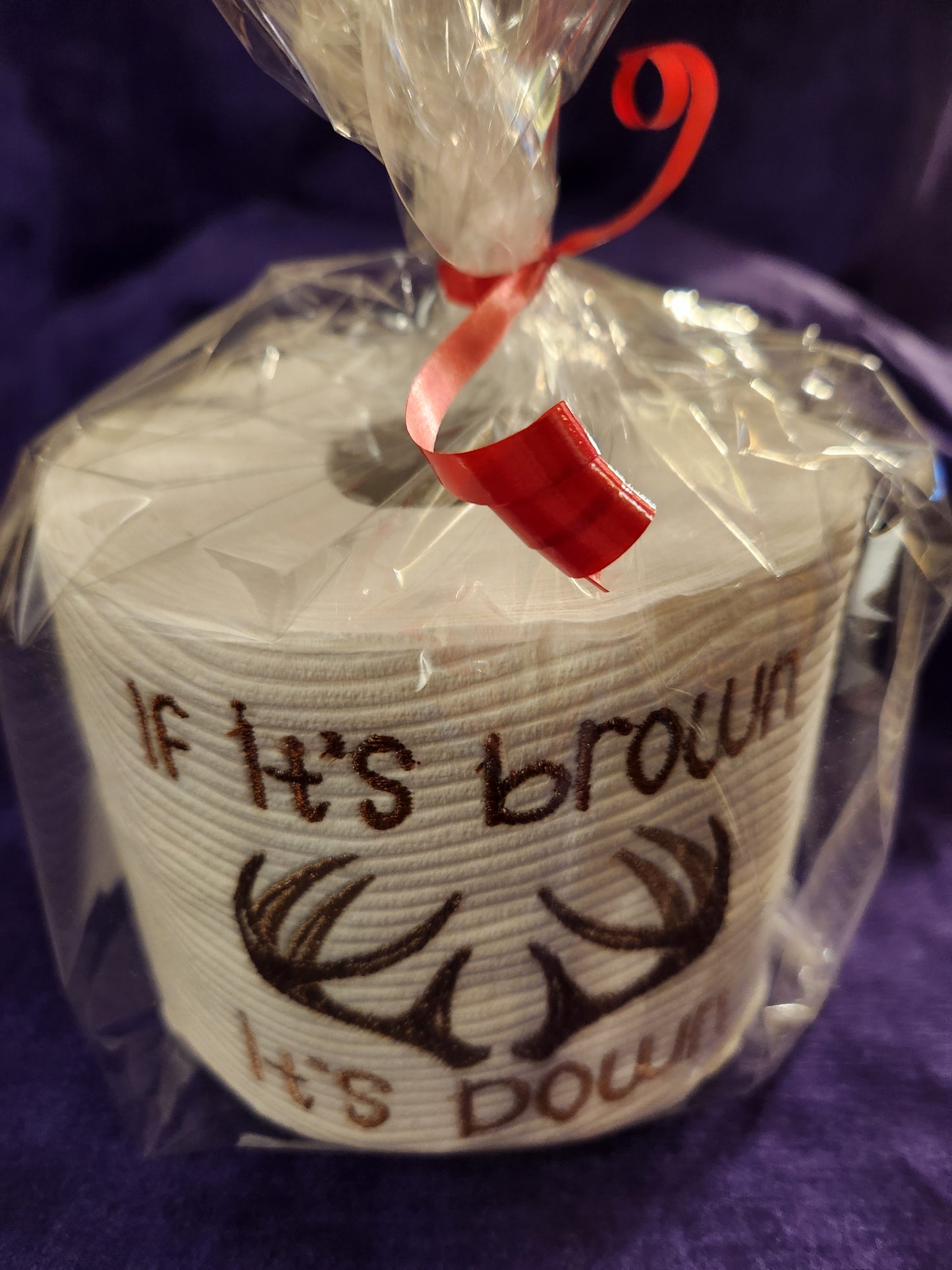 Deer antler embroidered toilet paper