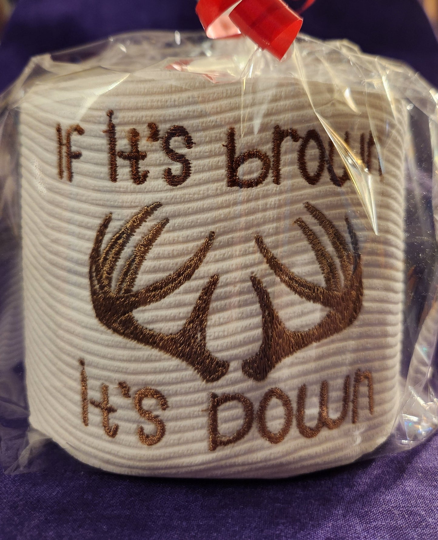 Deer antler embroidered toilet paper