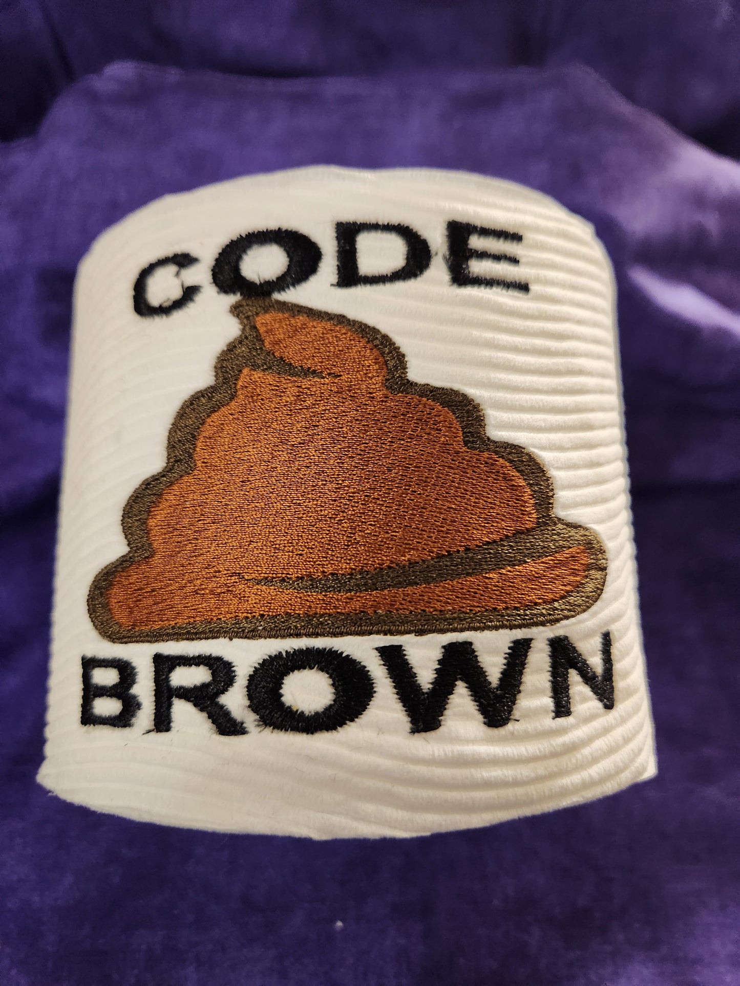 Code Brown Embroidered Toilet Paper