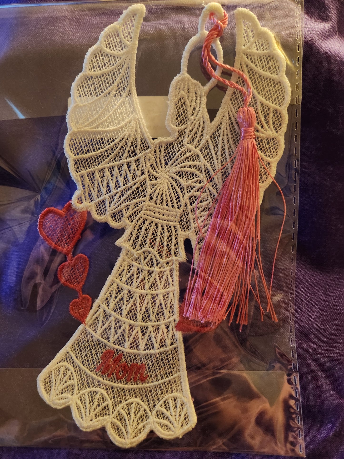 Lace Angel- Mom with hearts