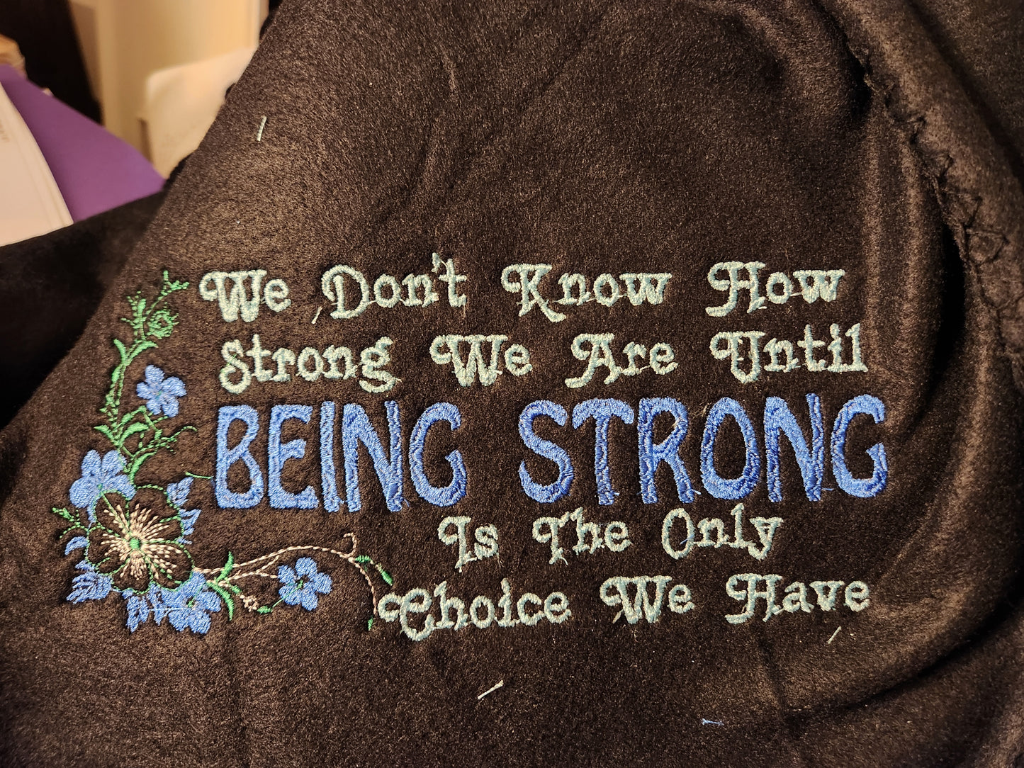 Custom Embroidered Fleece Throw Blanket