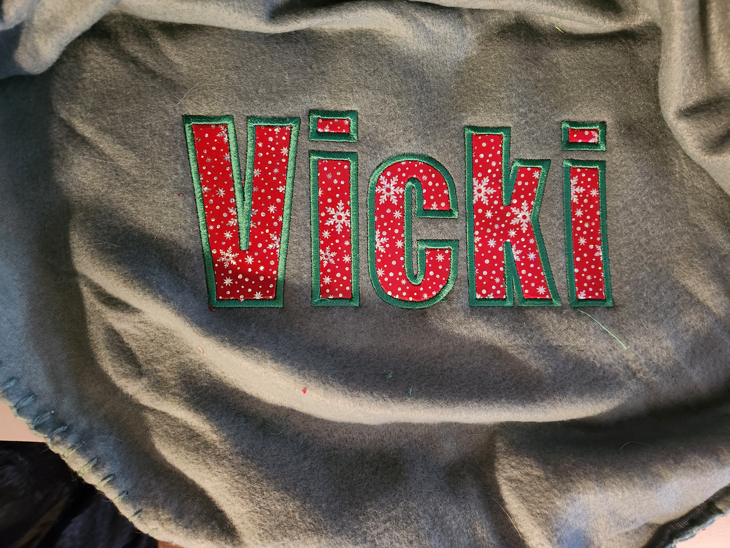 Custom Embroidered Fleece Throw Blanket