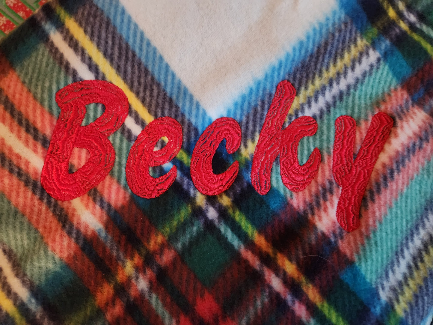 Custom Embroidered Fleece Throw Blanket