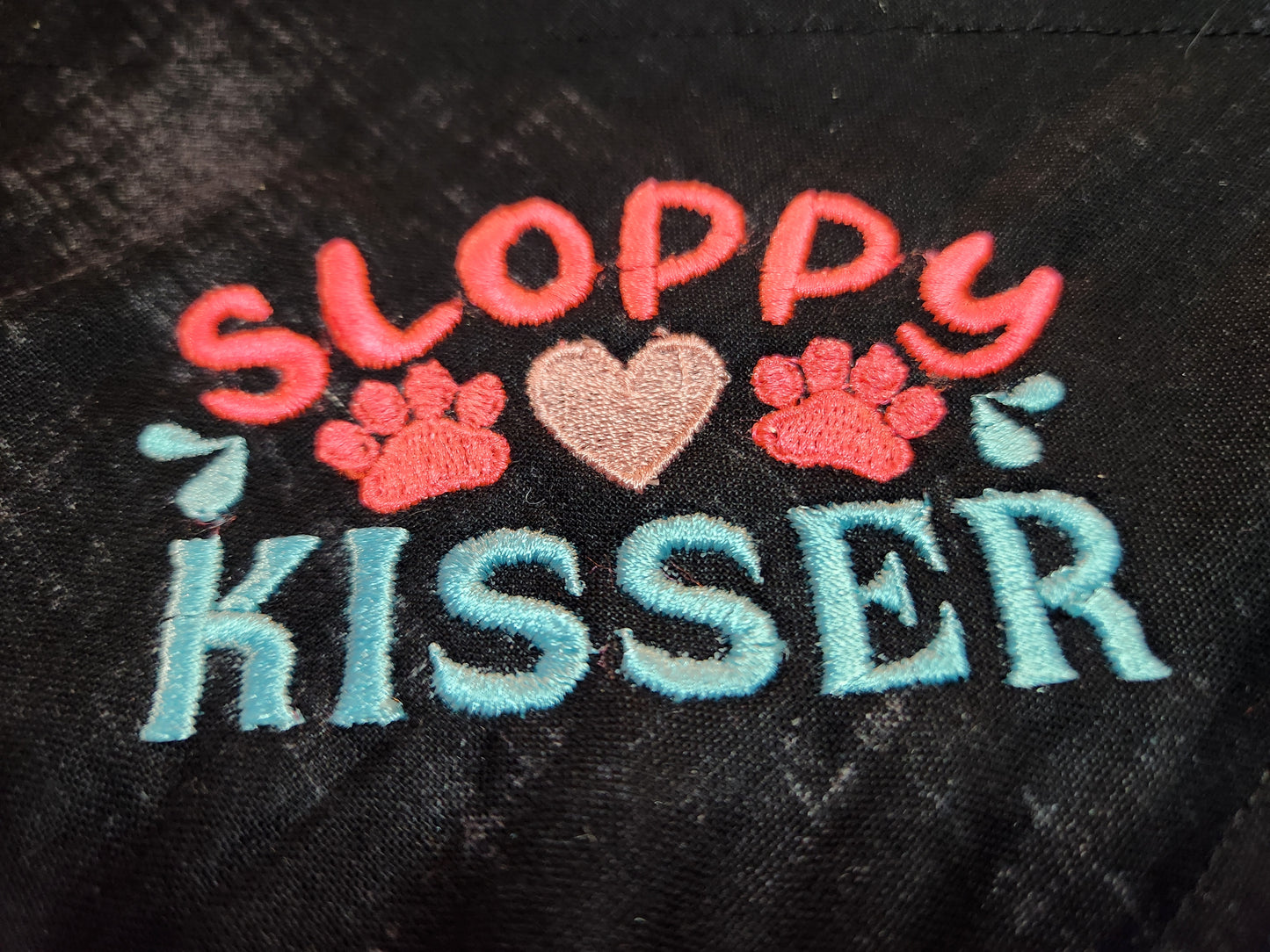 Sloppy Kisser Embroidered Dog Bandana