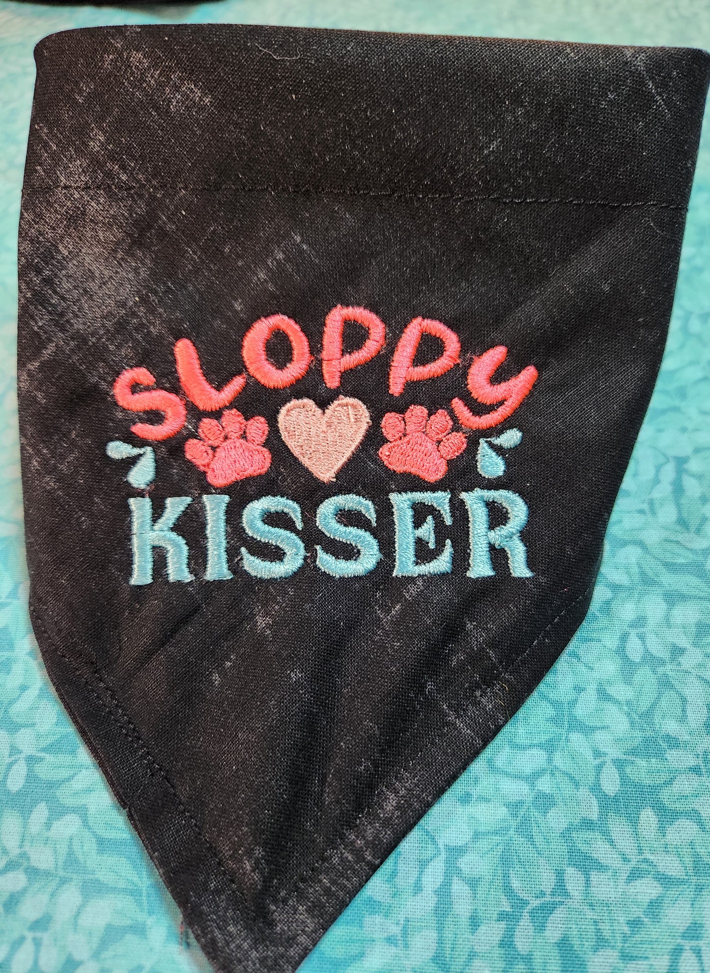 Sloppy Kisser Embroidered Dog Bandana