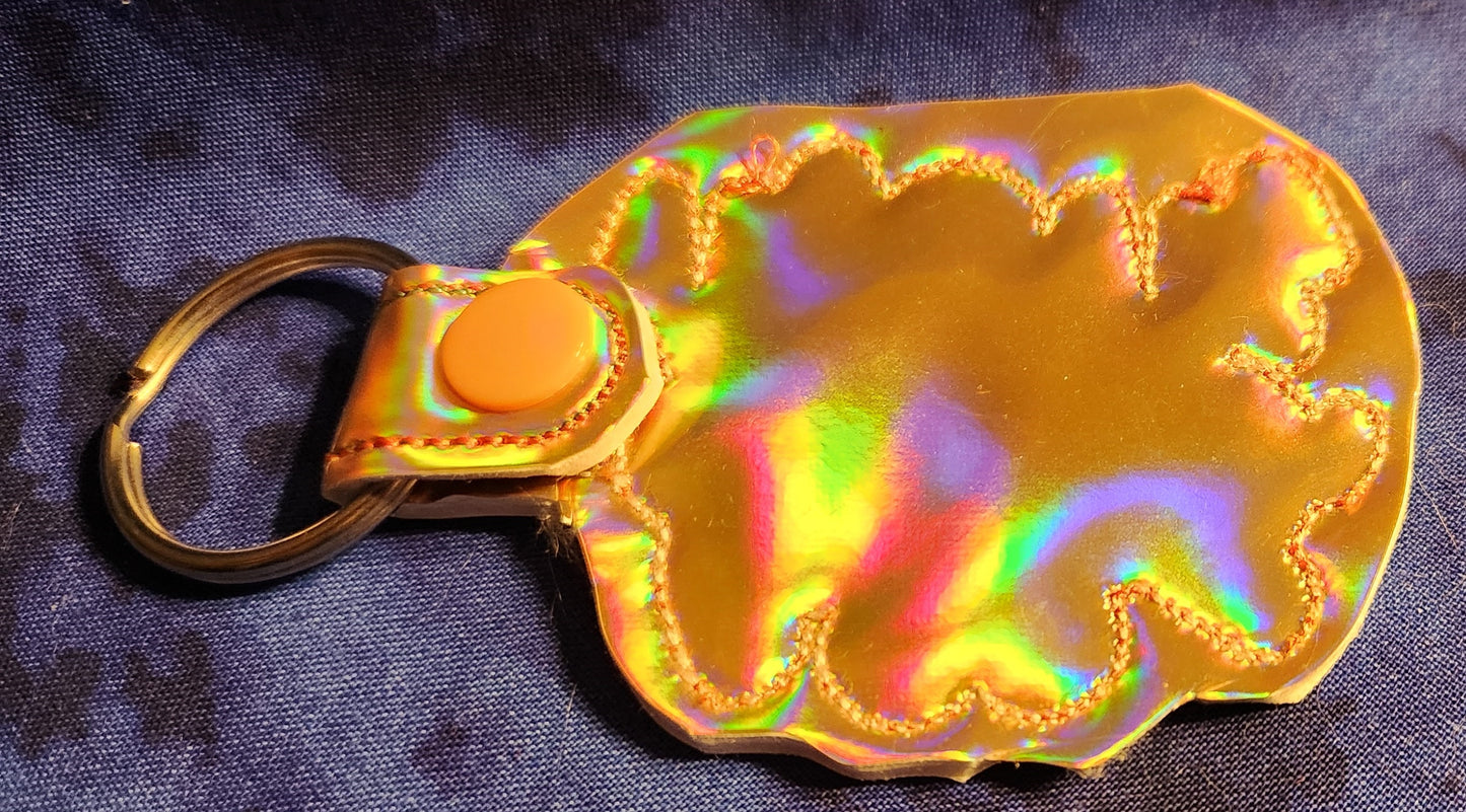 Dog Mom Embroidered Keychain