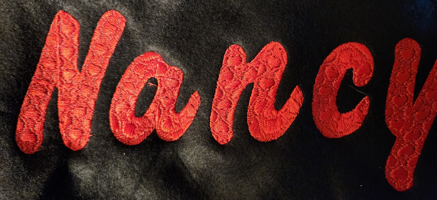 Custom Embroidered Fleece Throw Blanket