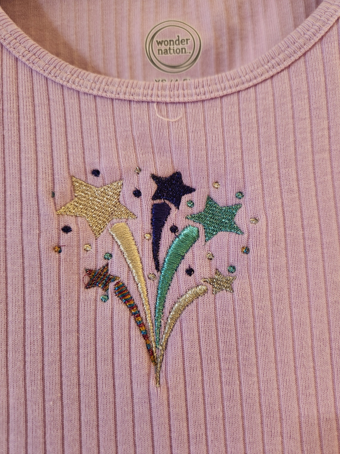 Girls Light Purple with Shimmering Stars Dress