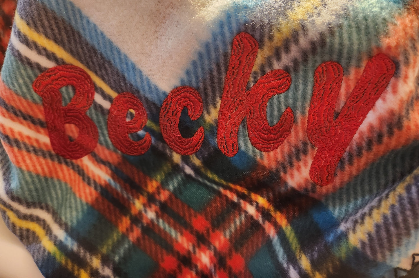 Custom Embroidered Fleece Throw Blanket