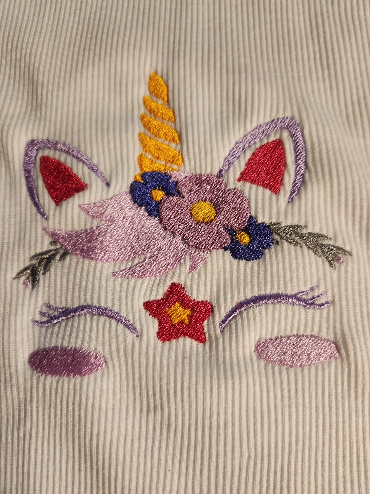 Embroidered Unicorn Tank Top- 5T