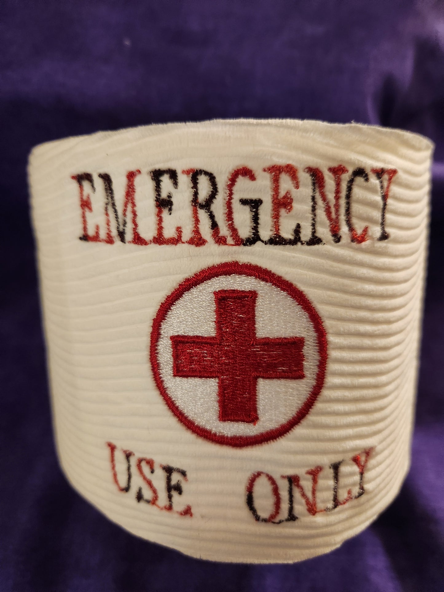 Emergency Use Only Embroidered Toilet paper