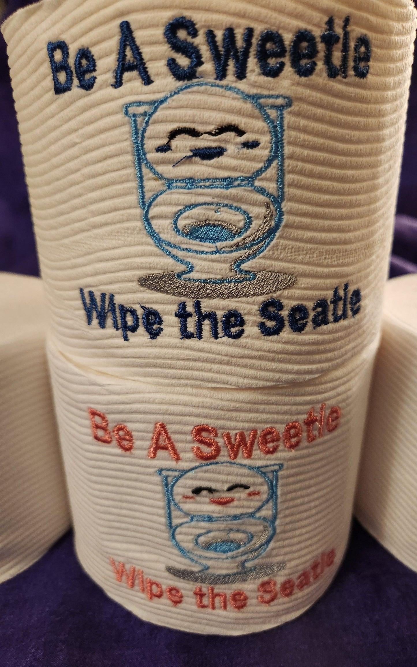 Be a Sweetie .. Wipe the Seatie Embroidered Toilet Paper