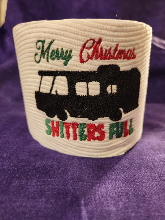 Merry Christmas Sh%$%#$ Full  Embroidered Toilet Paper