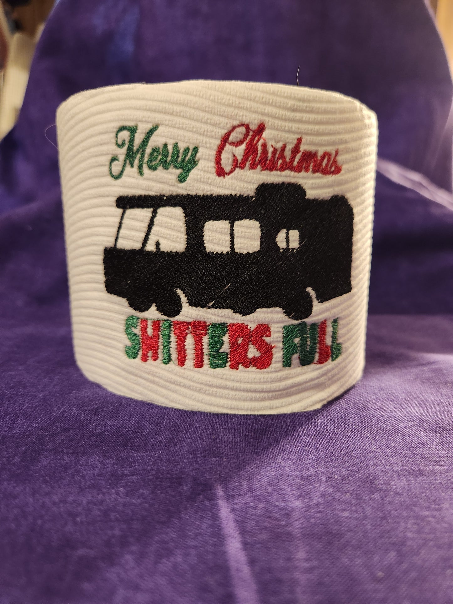 Merry Christmas Sh%$%#$ Full  Embroidered Toilet Paper