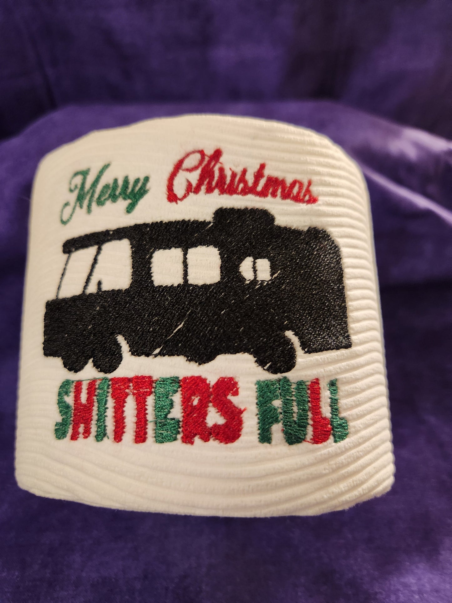 Merry Christmas Sh%$%#$ Full  Embroidered Toilet Paper