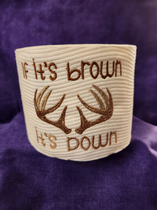 Deer antler embroidered toilet paper