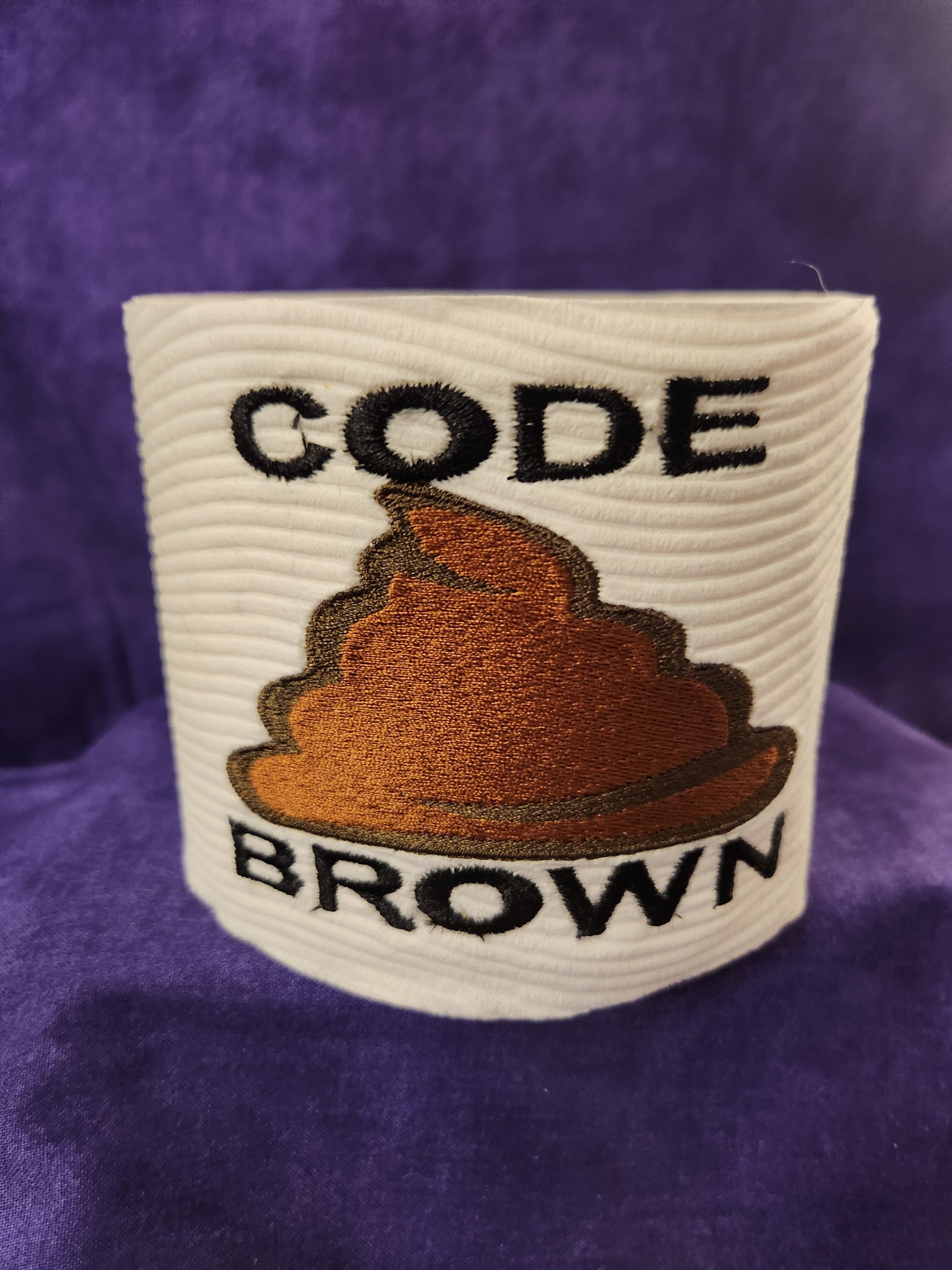 Code Brown   Embroidered Toilet Paper