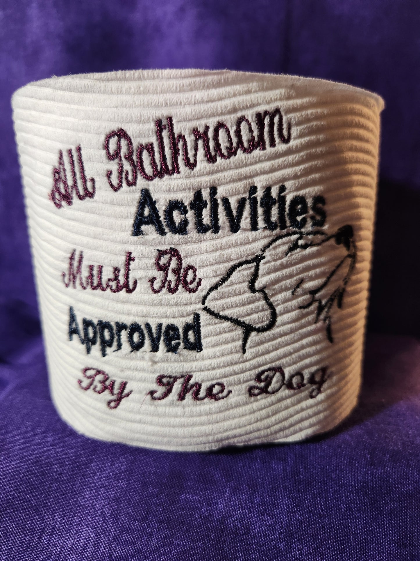 All Bathroom Activities Must be approved...Labrador Retriever Embroidered Toilet paper