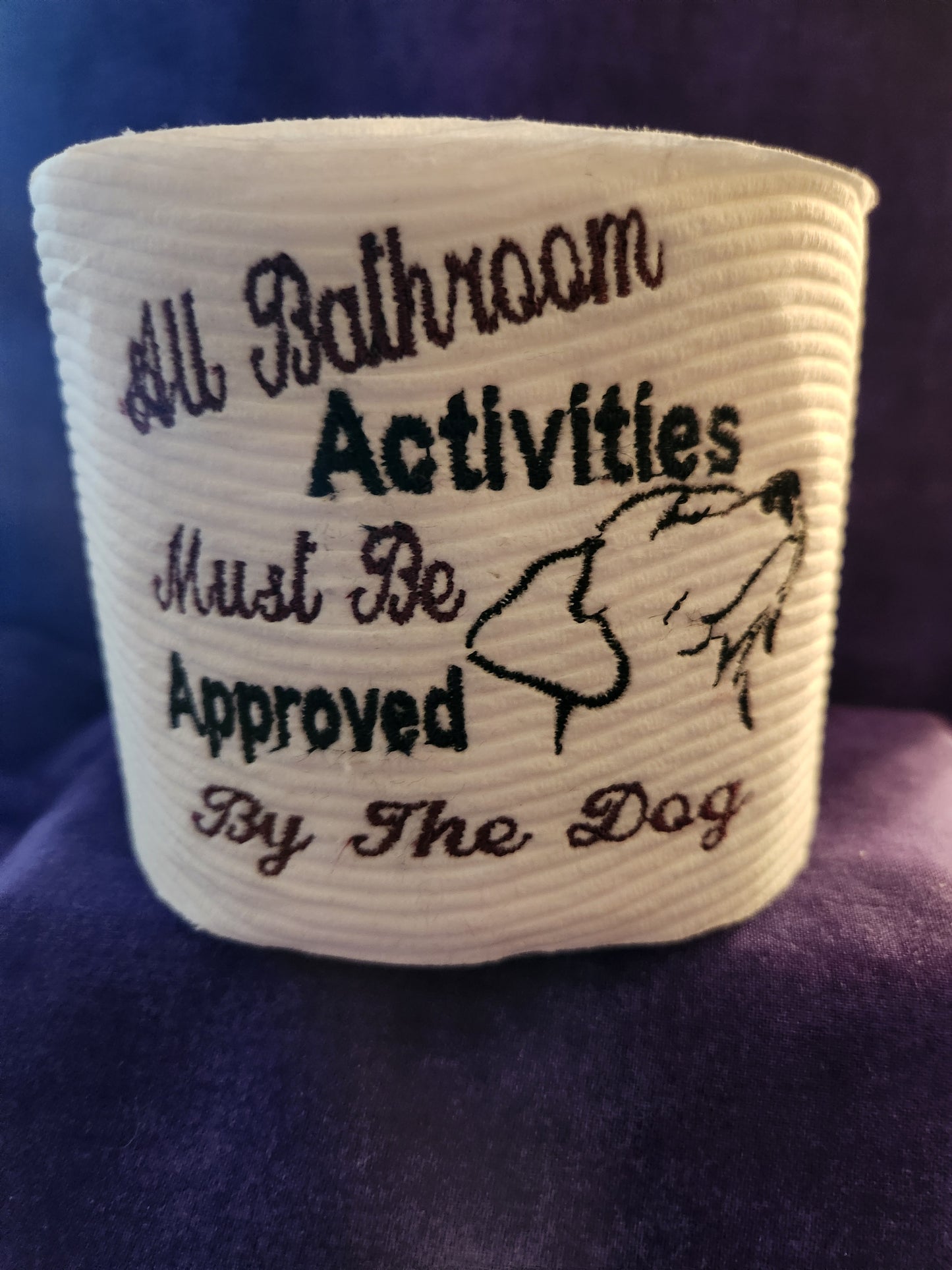 All Bathroom Activities Must be approved...Labrador Retriever Embroidered Toilet paper