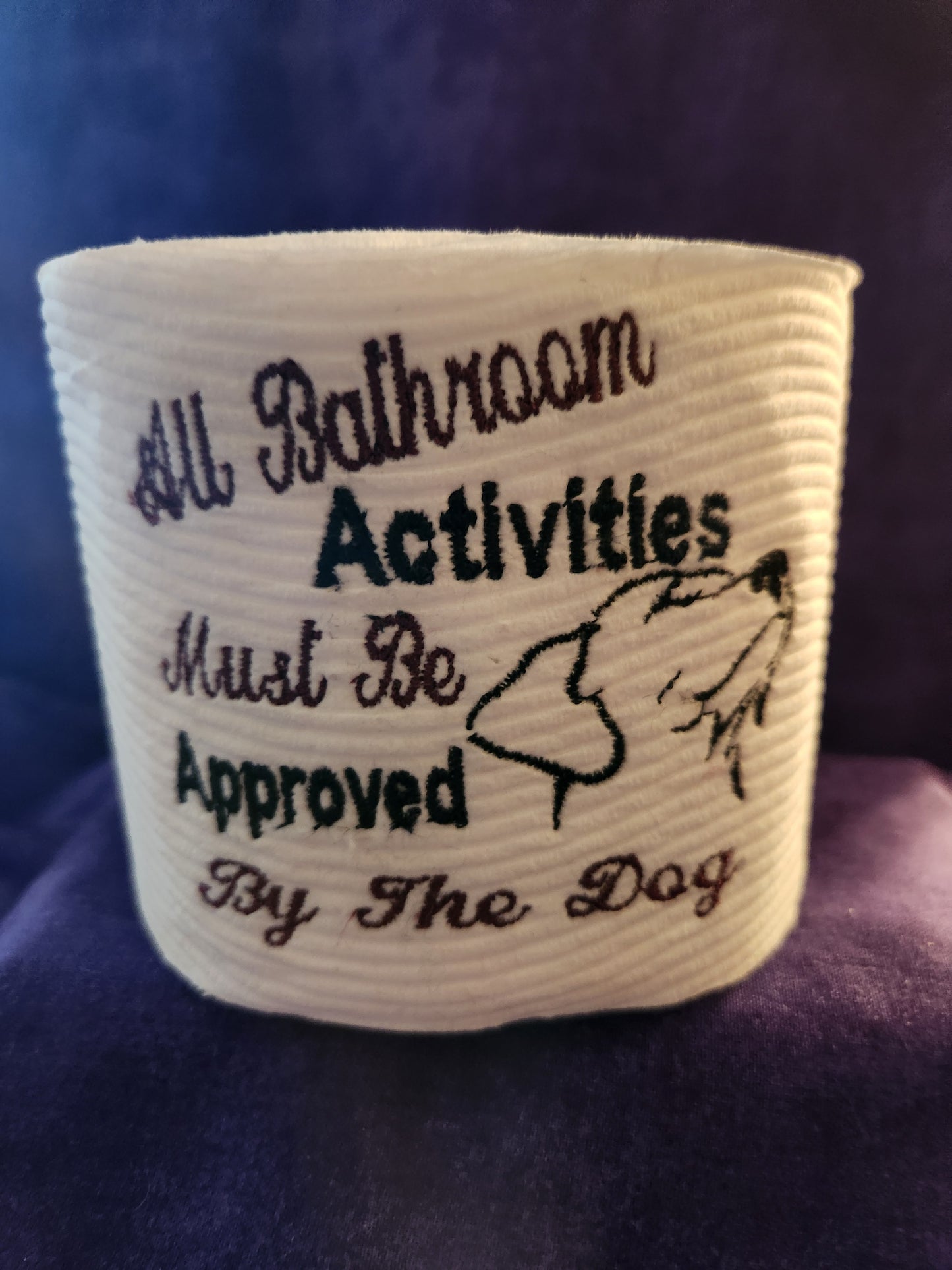 All Bathroom Activities Must be approved...Labrador Retriever Embroidered Toilet paper