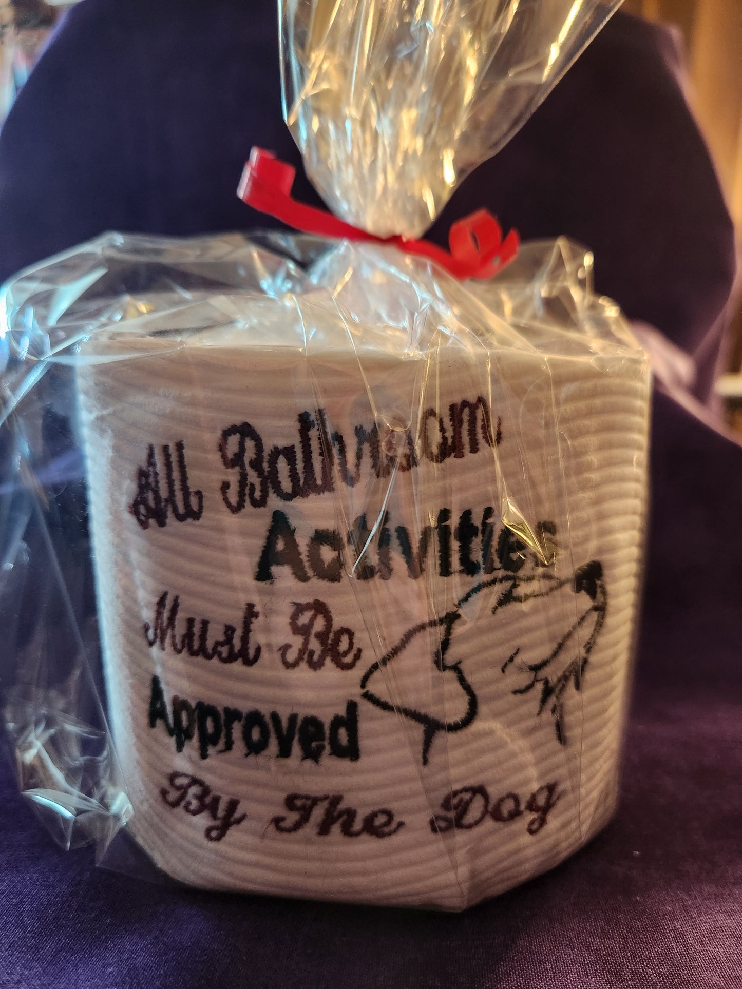 All Bathroom Activities Must be approved...Labrador Retriever Embroidered Toilet paper