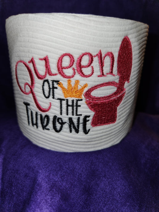 Queen Of The Throne embroidered toilet paper