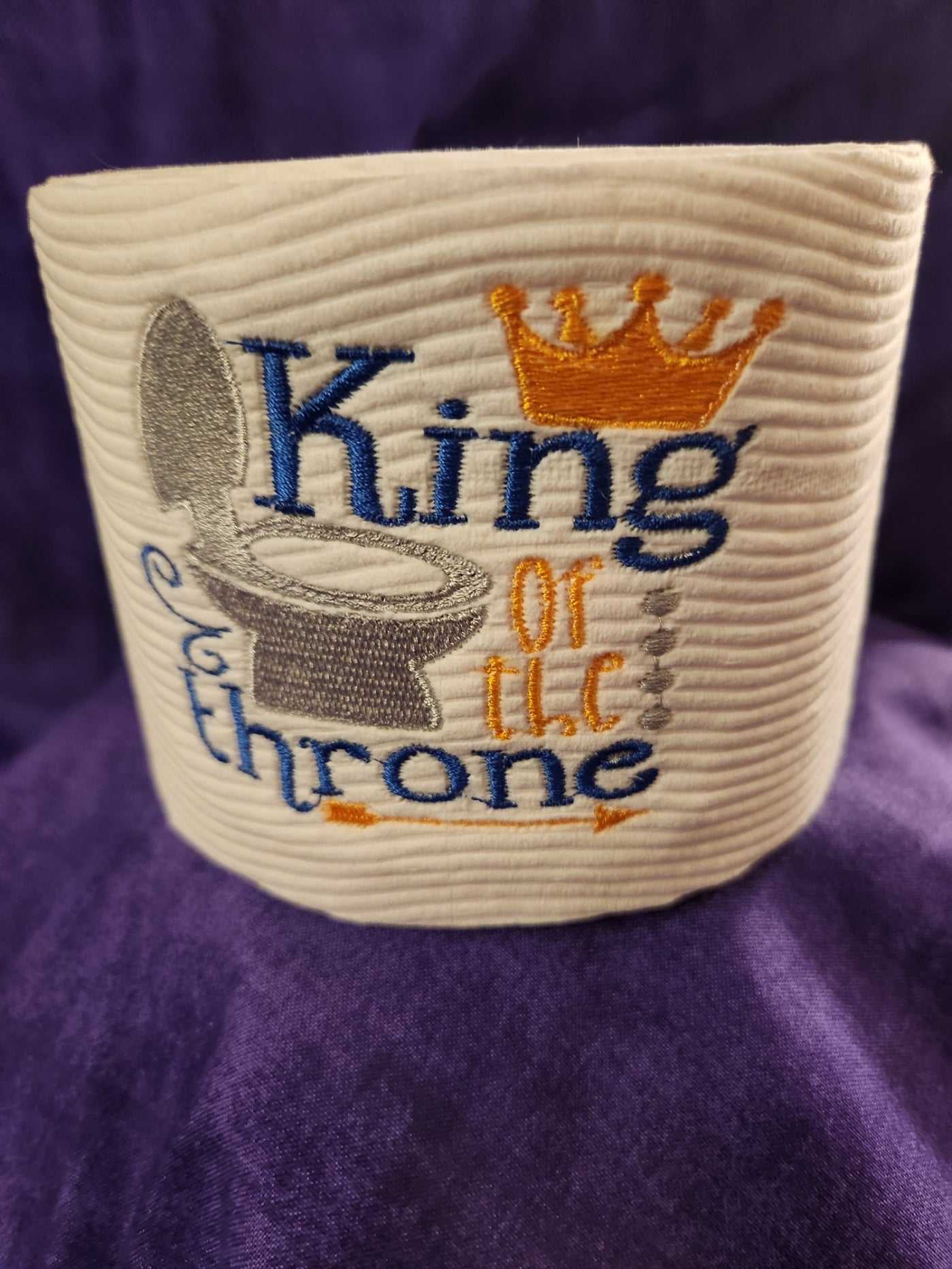 King Of The Throne Embroidered Toilet Paper