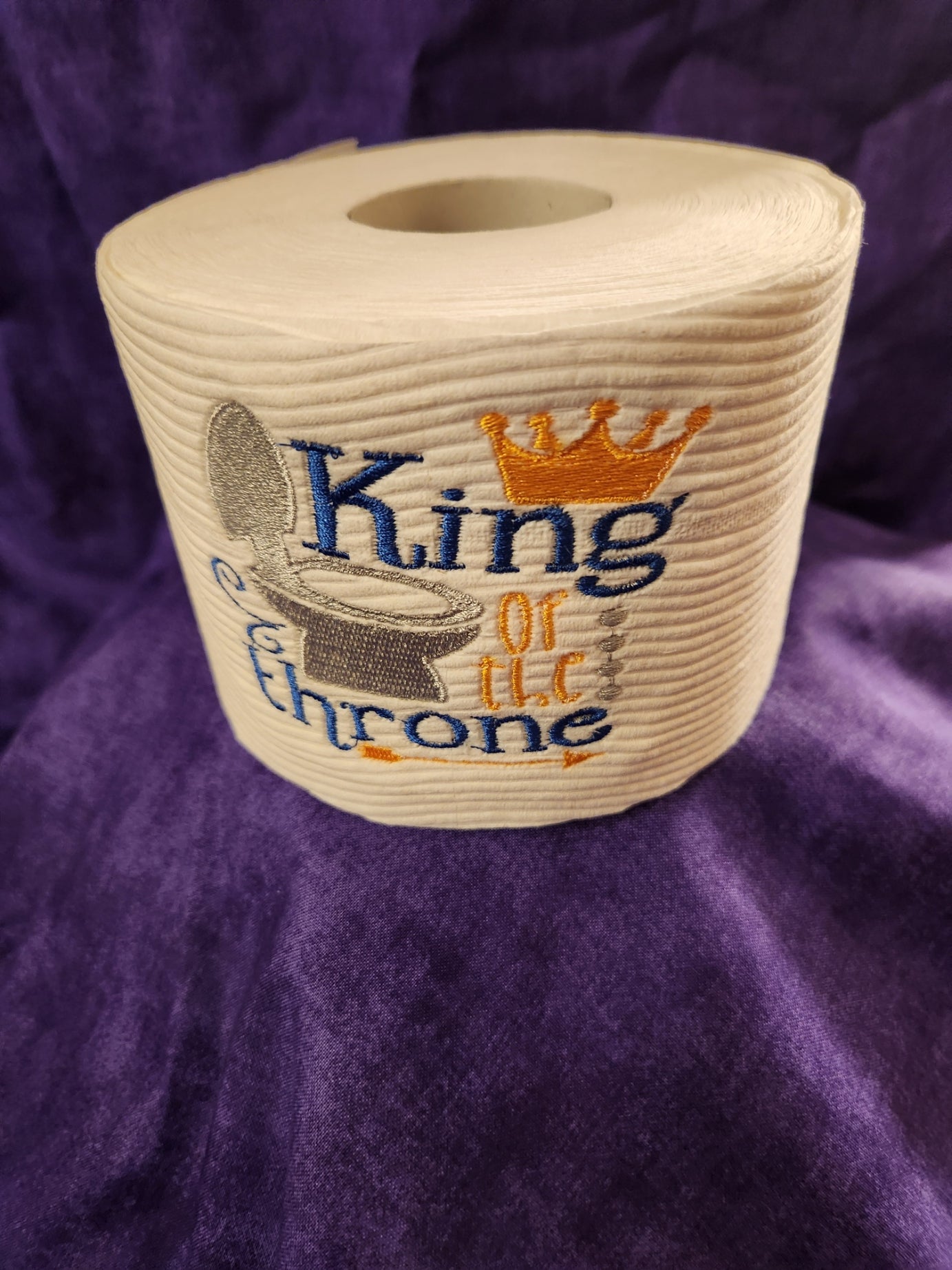 King Of The Throne Embroidered Toilet Paper