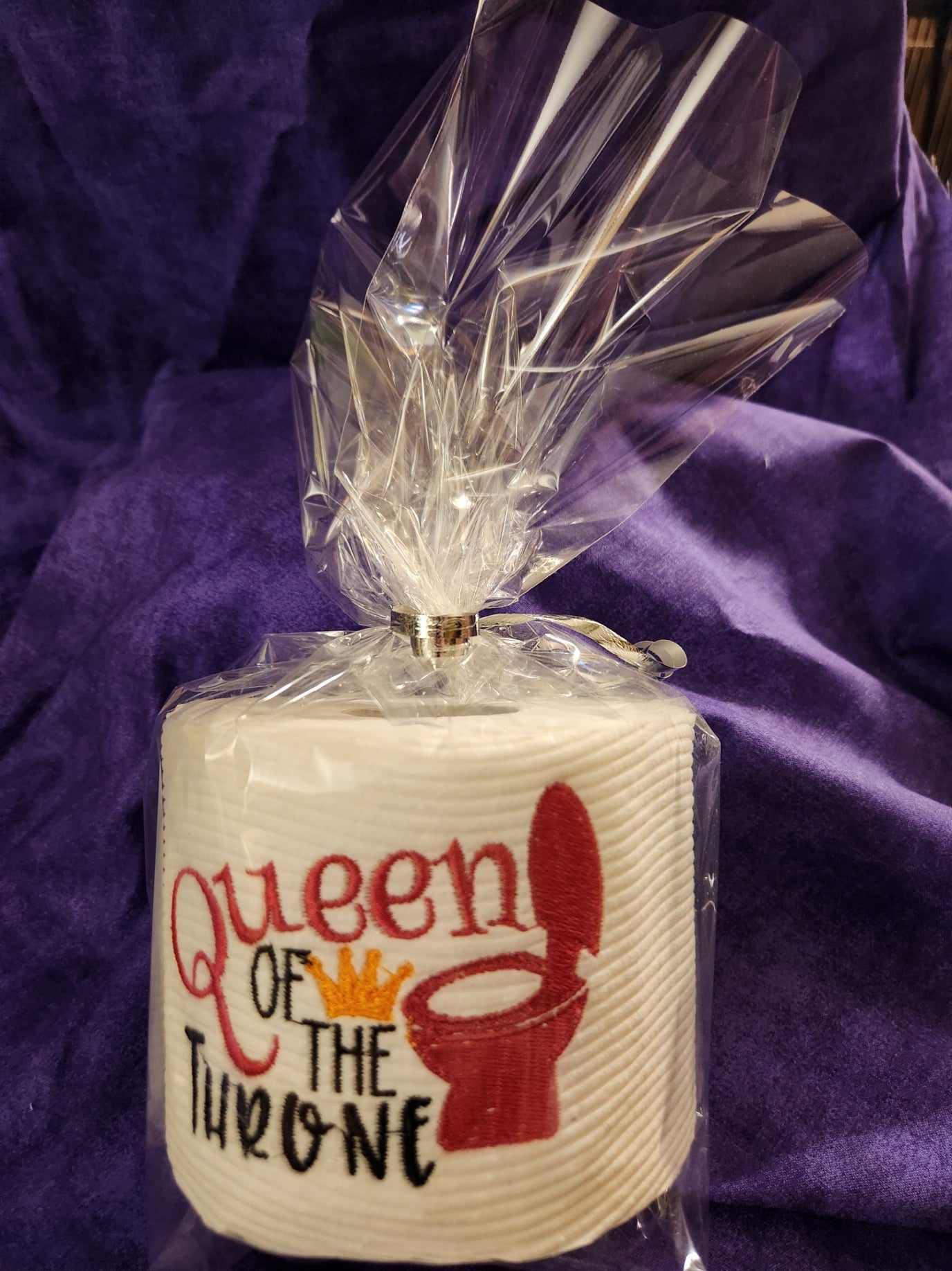 Queen Of The Throne embroidered toilet paper