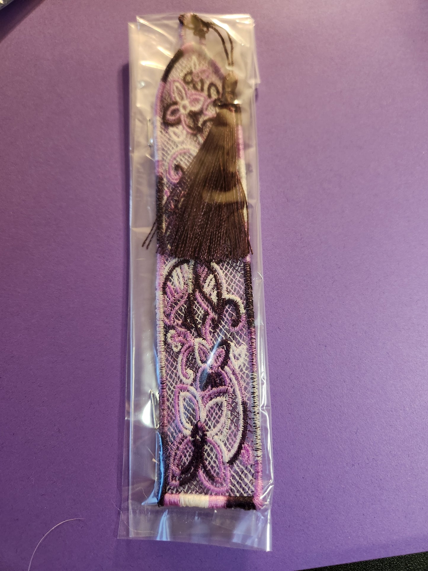 Floral lace book mark with Tassel