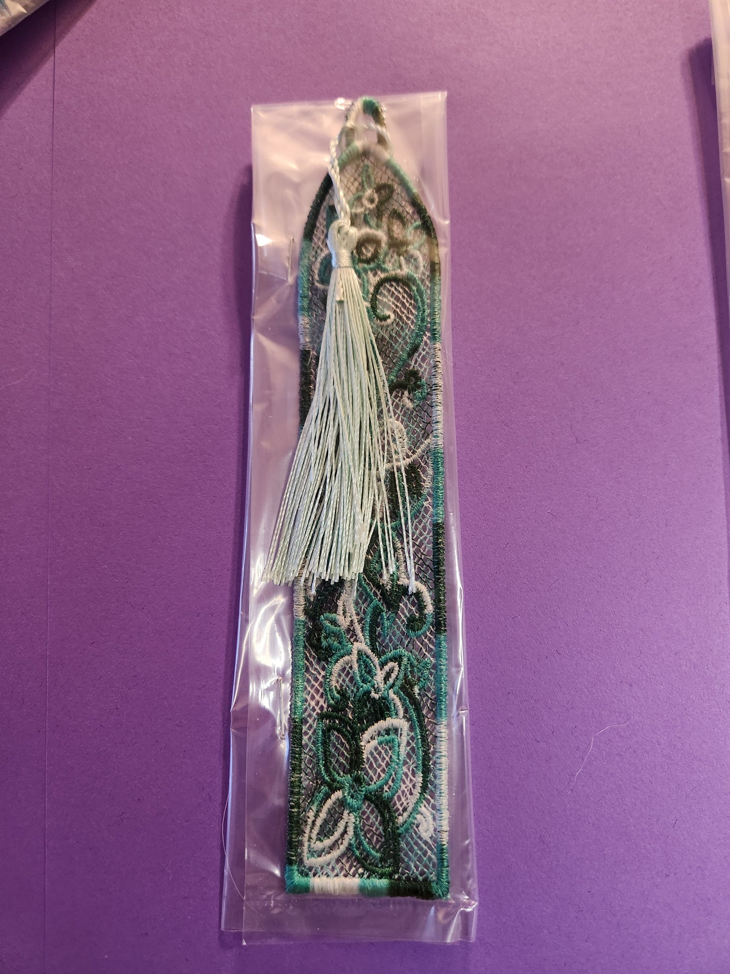 Floral lace book mark with Tassel