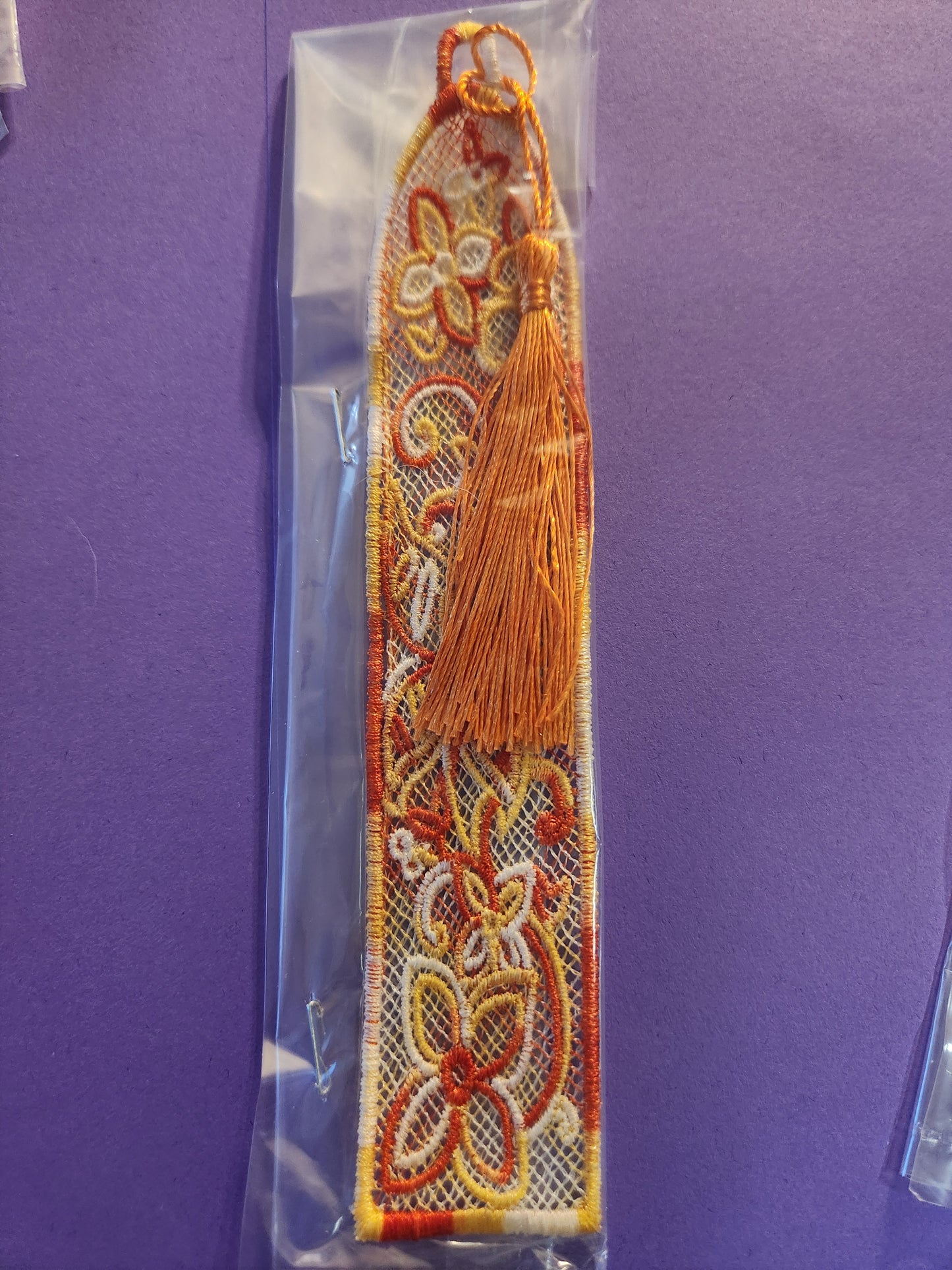 Floral lace book mark with Tassel