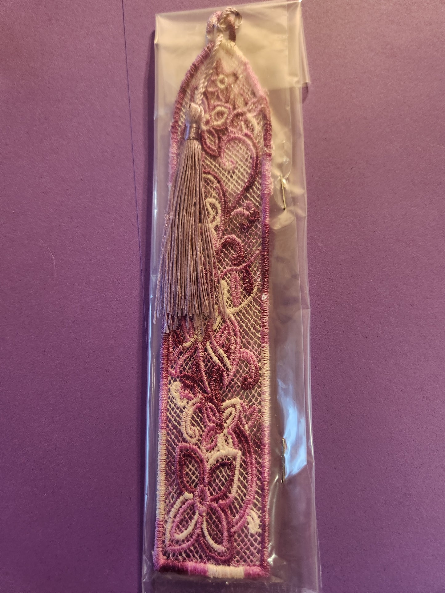 Floral lace book mark with Tassel