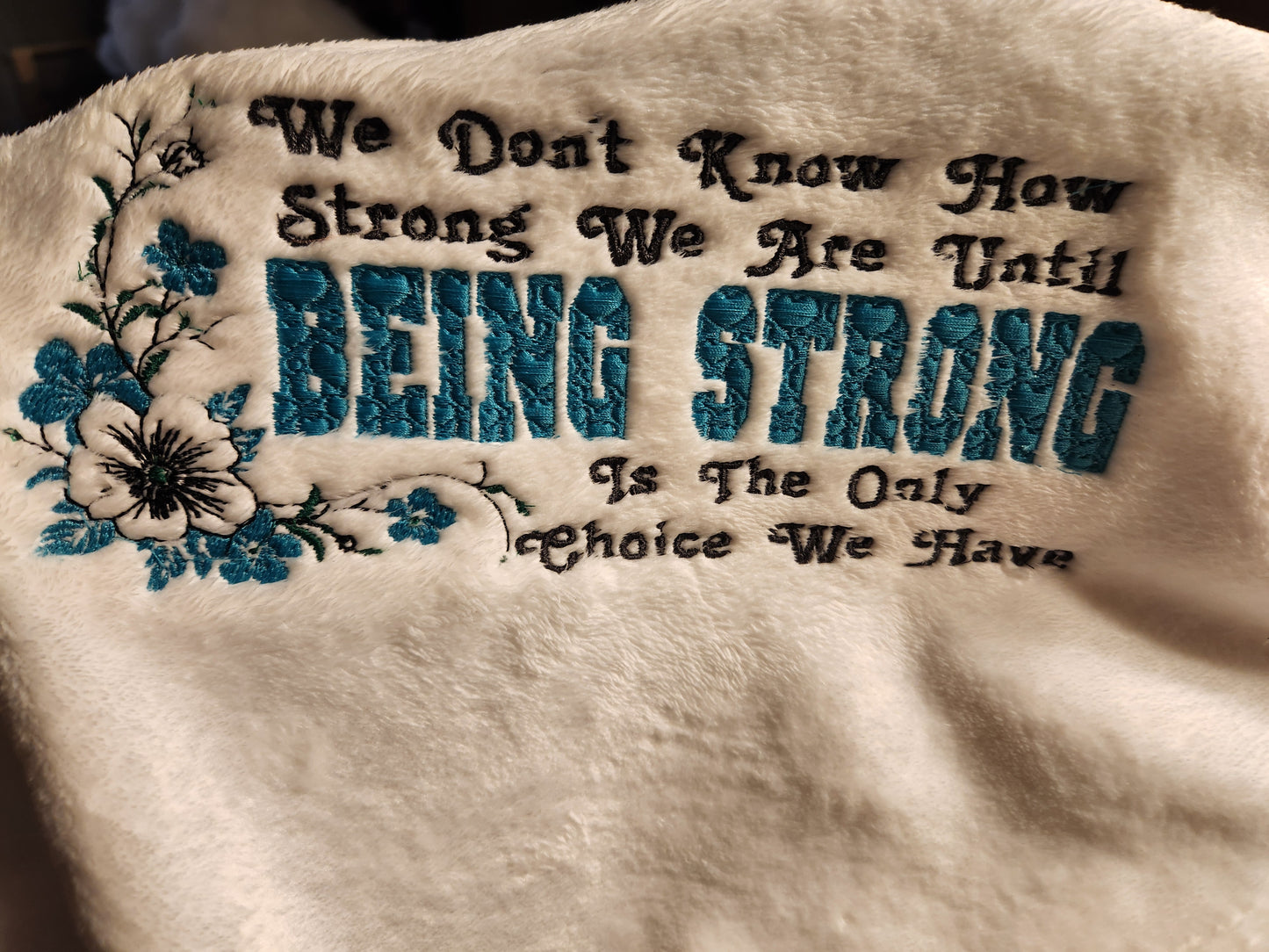 Custom Embroidered Fleece Throw Blanket