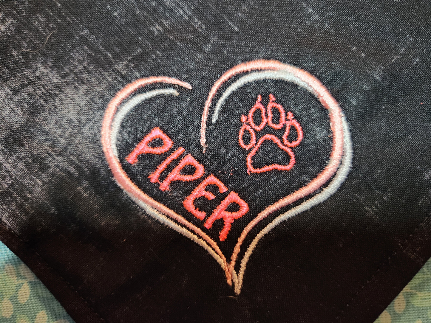 Custom Embroidered Dog Bandana with Name