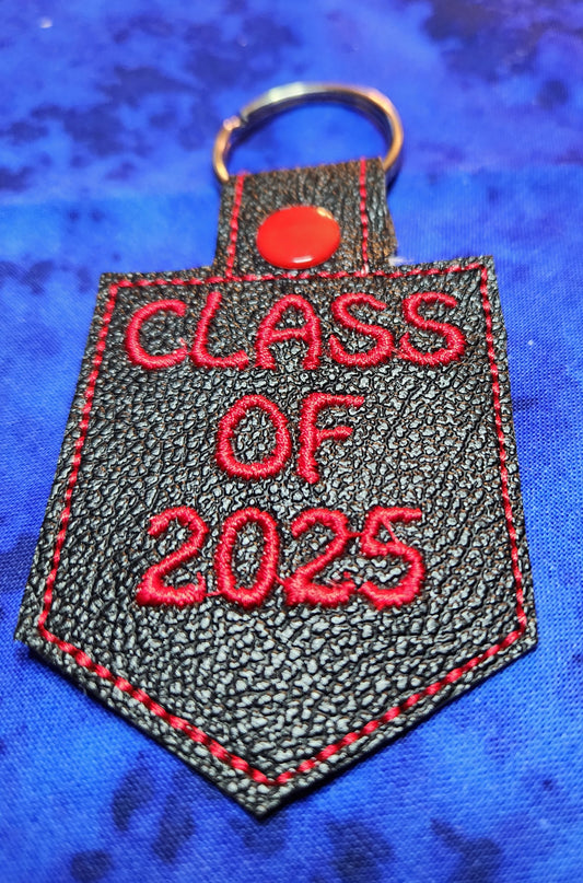 Class of 2025 Vinyl Embroidered Key Chain