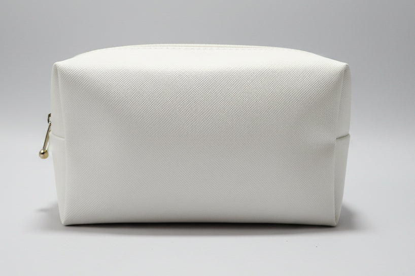 Small Be Real Not Perfect Embroidered Cosmetic bag-Light blue