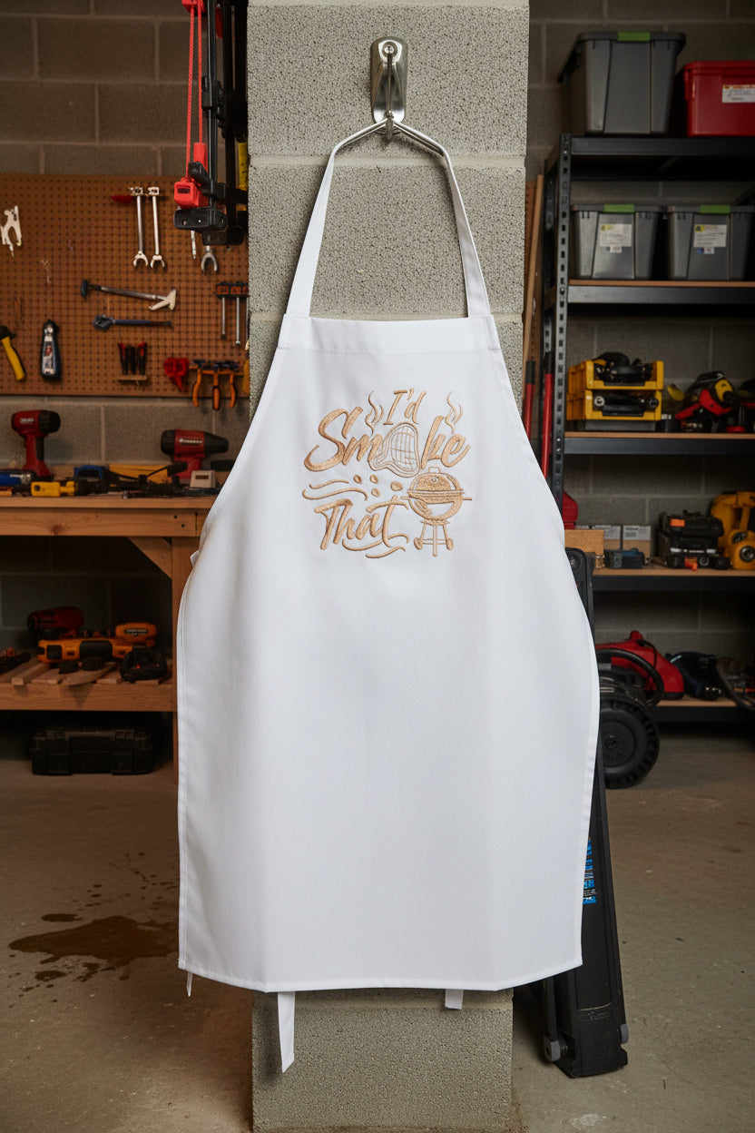 I'd Smoke That Embroidered Apron