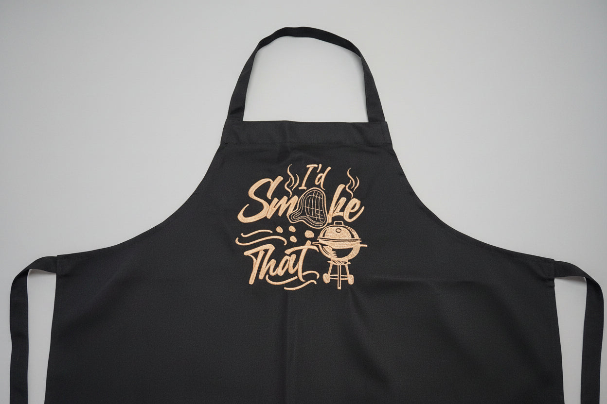 I'd Smoke That Embroidered Apron