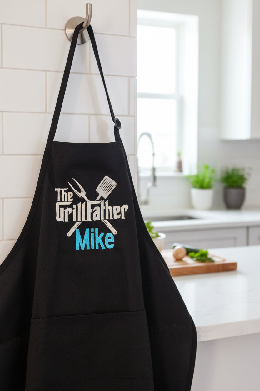 Embroidered The GrillFather Apron