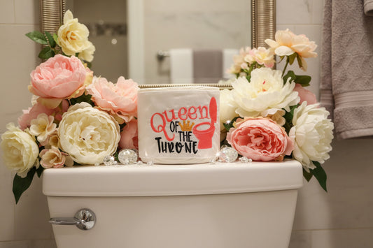 Queen of the Throne Embroidered Toilet Paper cover