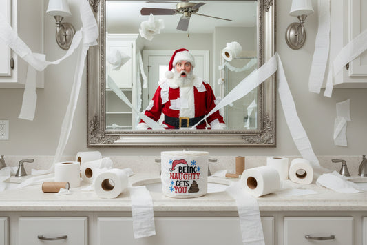 Being Naughty Gets you... Embroidered Toilet Paper cover