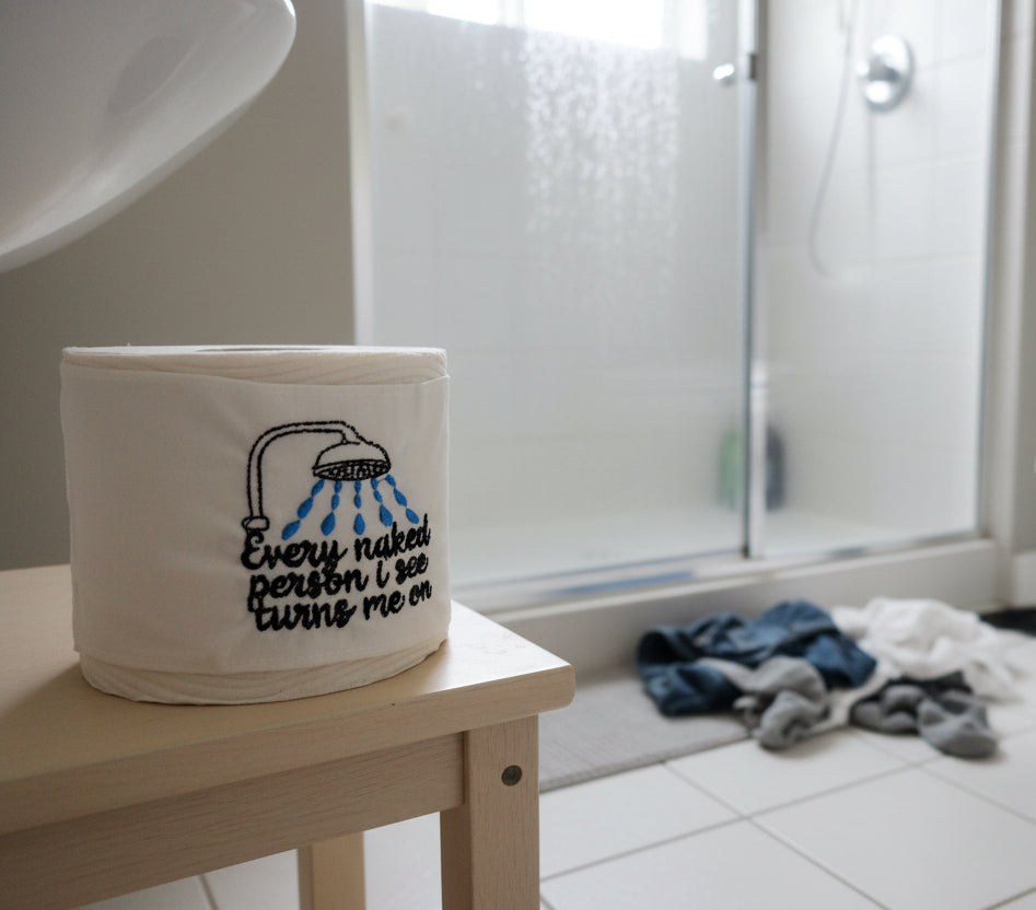 Naked People turn me on Embroidered Toilet Paper cover