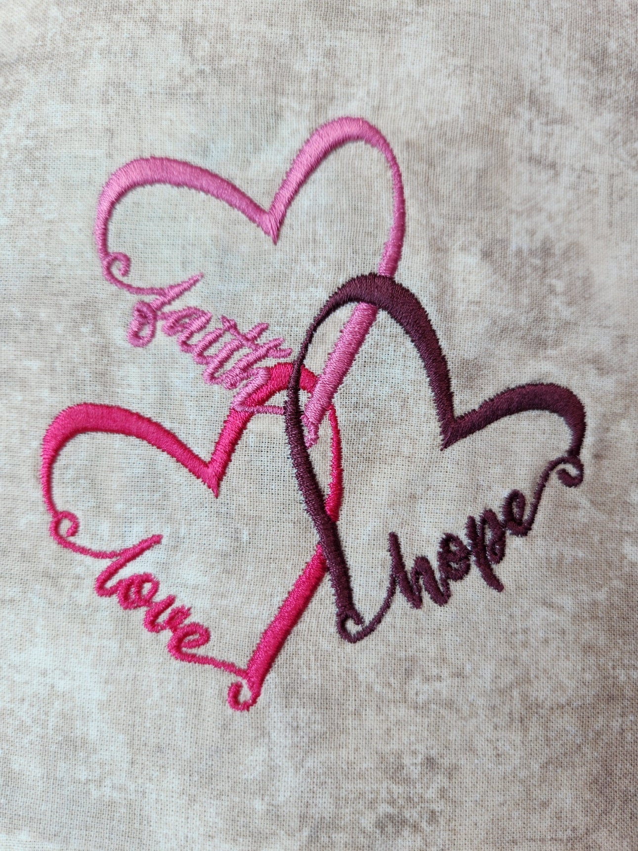 Faith Love Hope Hearts Custom Embroidery T shirt