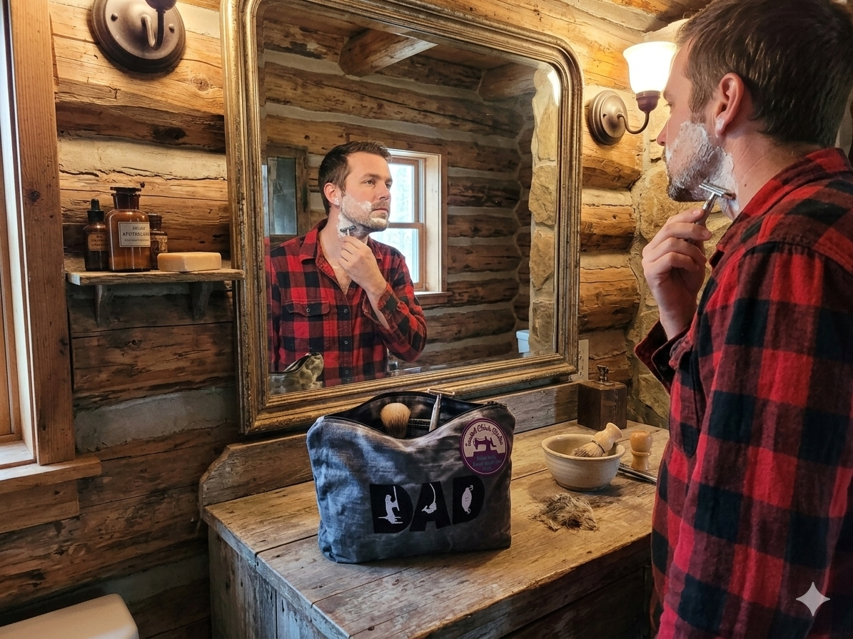 Men's Shave bag for the Outdoorsman Dad