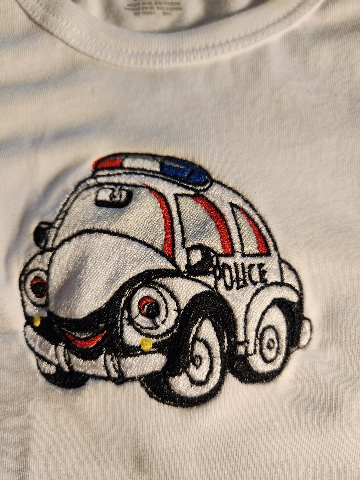 4T Embroidered Police Car Tank Top