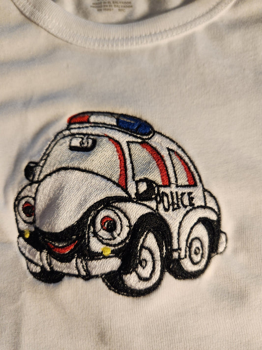 4T Embroidered Police Car Tank Top